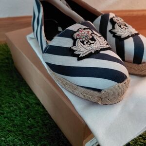 Christian Loubiton Striped Espadrille Flats